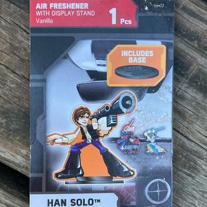 DISNEY STAR WARS HAN SOLO CAR AIR FRESHENER W STAND VANILLA